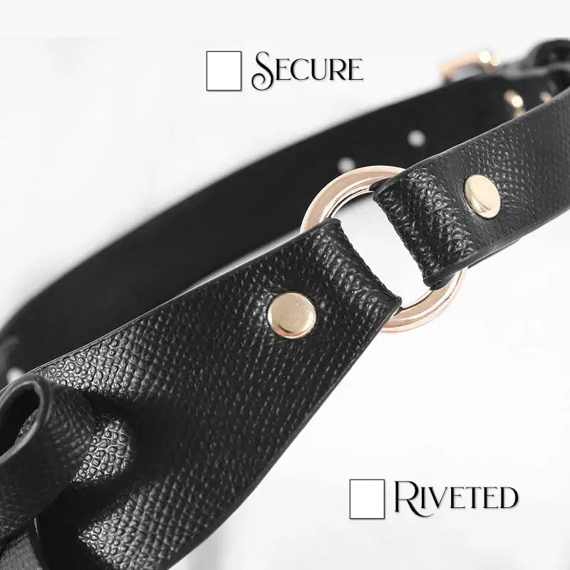 BDSM - Leather Cat Bell Collar - Frisky Business Adult Sex Toys Shop