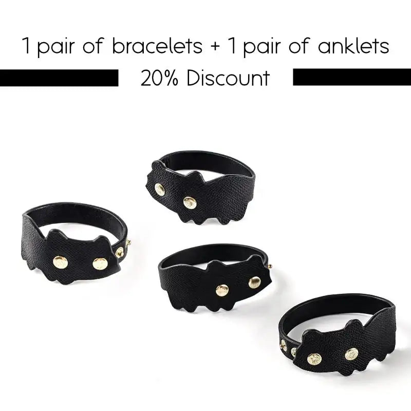 BDSM - Playful Kitten Bracelets and Anklets - Frisky Business Adult Sex Toys Shop