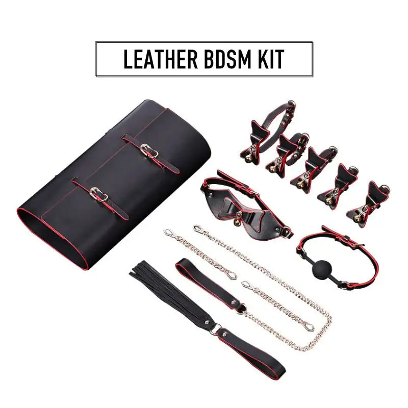 BDSM - Premium 12-piece Butterfly Set (Inclusive of Leather Storage Bag) - Frisky Business Adult Sex Toys Shop