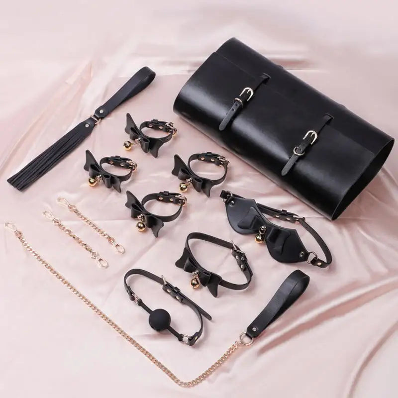 BDSM - Premium 12-piece Butterfly Set (Inclusive of Leather Storage Bag) - Frisky Business Adult Sex Toys Shop