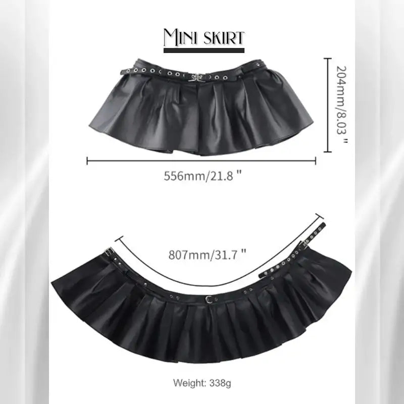 BDSM - Sensual Mini Skirt / Garter Set with Whip - Frisky Business Adult Sex Toys Shop