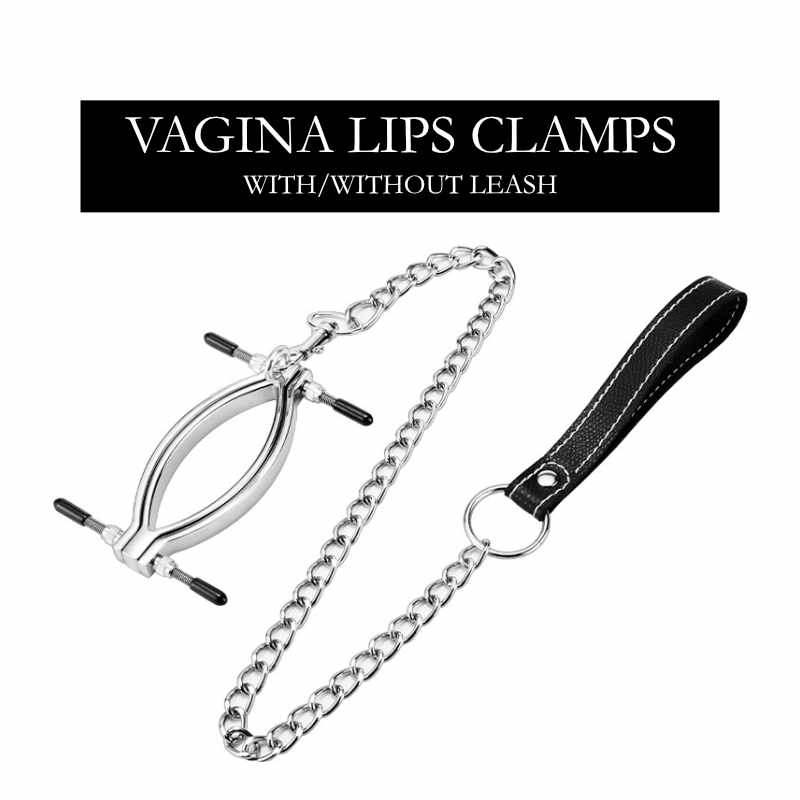 BDSM - Steel Vagina Lips Clamp - Frisky Business Adult Sex Toys Shop