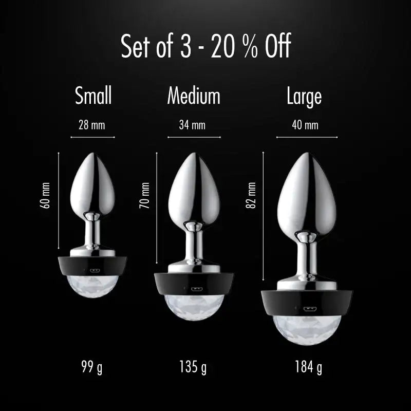 Becon - Flashing Steel Plug - Frisky Business Adult Sex Toys Shop