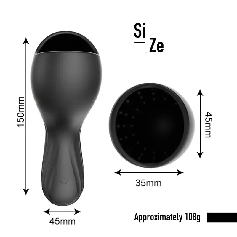 Black Hole Vibrating Male Stroker - Frisky Business Adult Sex Toys Shop