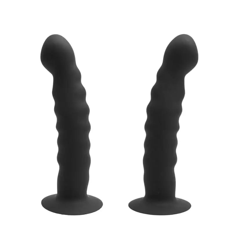 Black Ribbed Dildo - Frisky Business Adult Sex Toys Shop