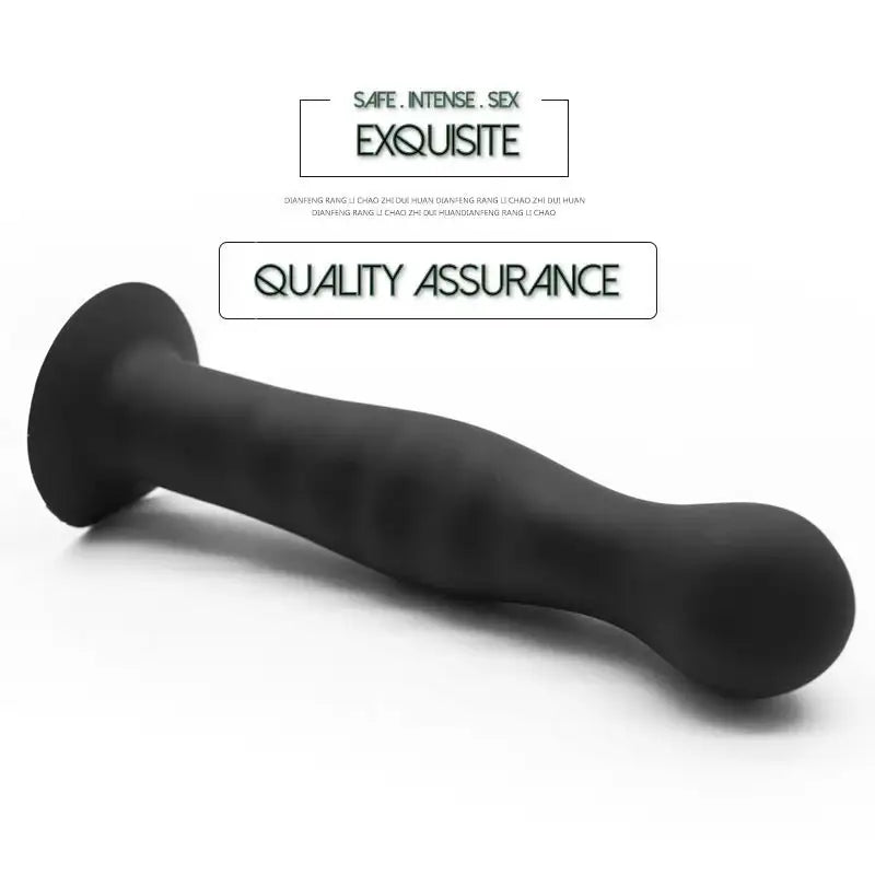 Black Ribbed Dildo - Frisky Business Adult Sex Toys Shop