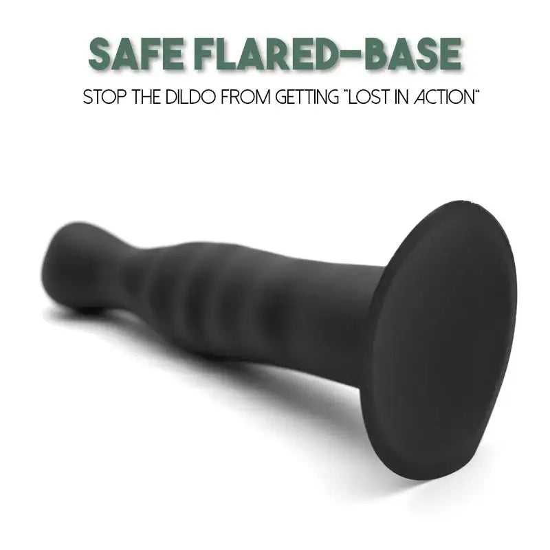 Black Ribbed Dildo - Frisky Business Adult Sex Toys Shop