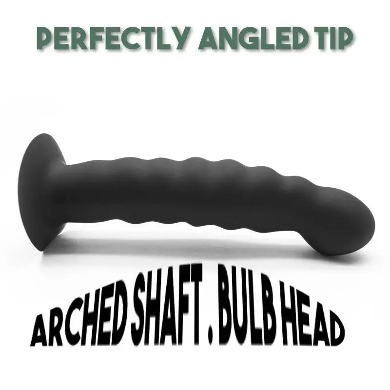 Black Ribbed Dildo - Frisky Business Adult Sex Toys Shop