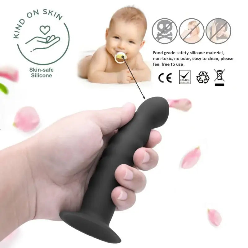 Black Ribbed Dildo - Frisky Business Adult Sex Toys Shop