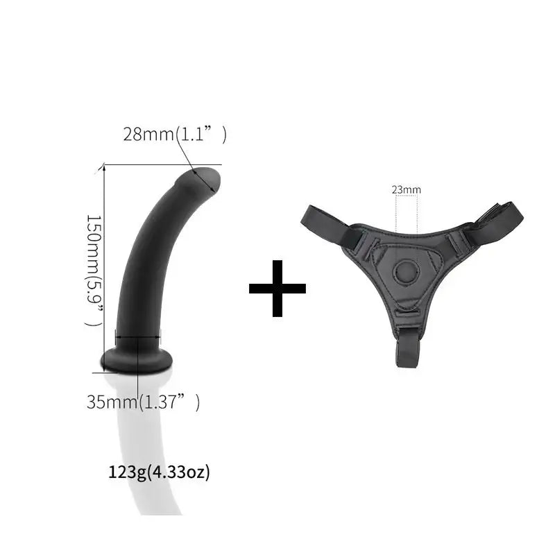Black Strap-On Dildo - Frisky Business Adult Sex Toys Shop