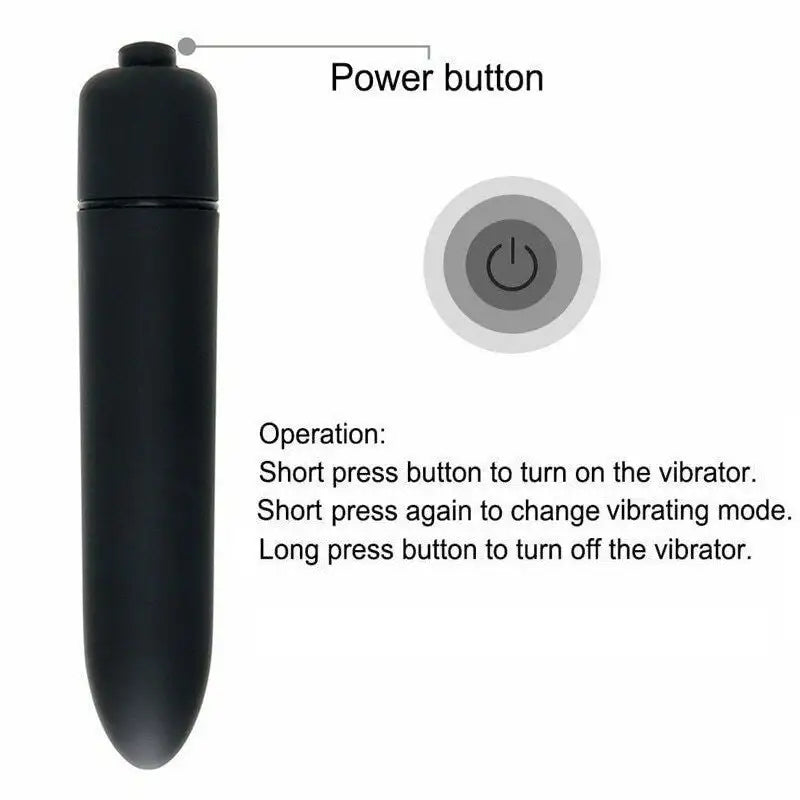 Bullet Vibrator - 10 Modes - Frisky Business Adult Sex Toys Shop