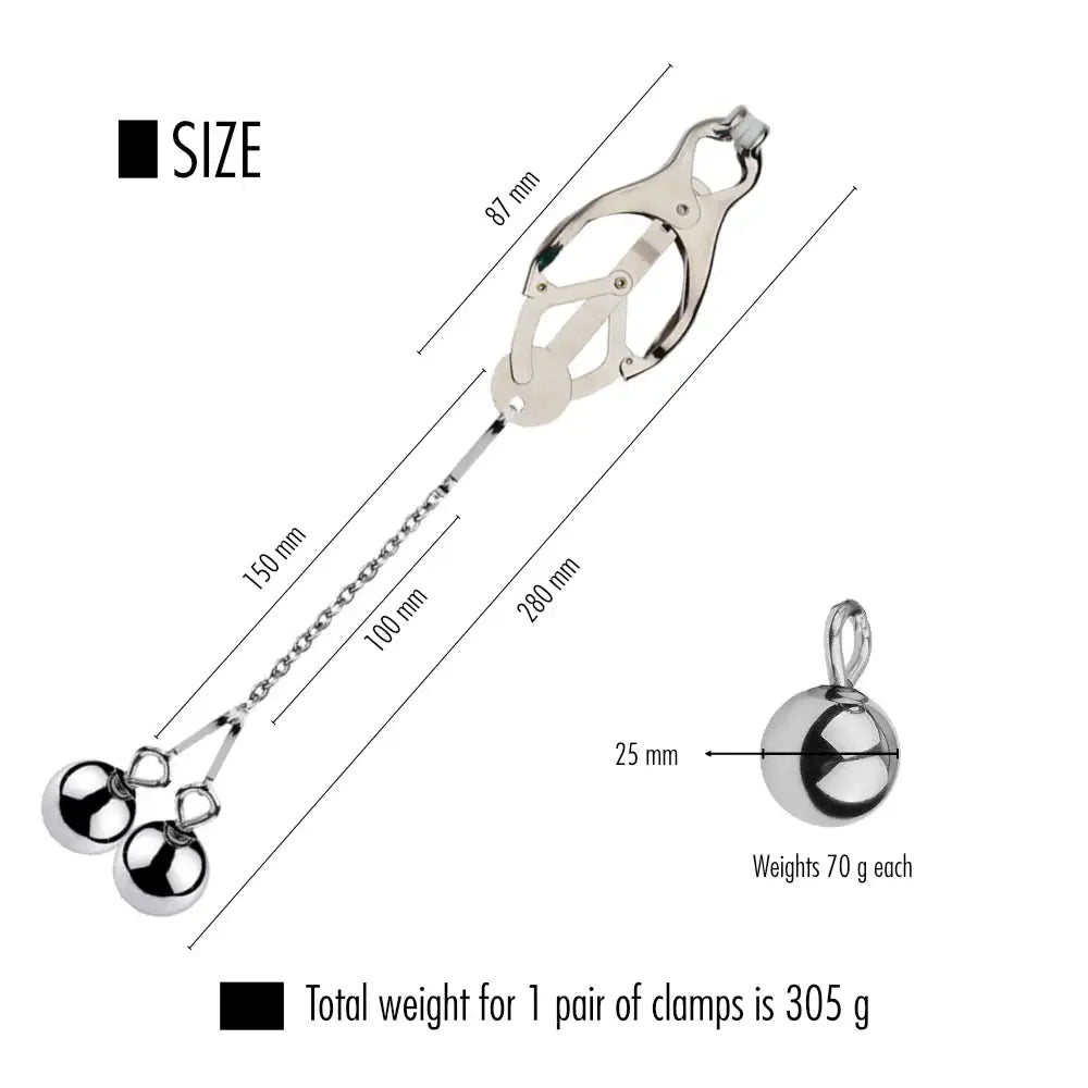 Butterfly - Weighted Nipple Clamps - Frisky Business Adult Sex Toys Shop