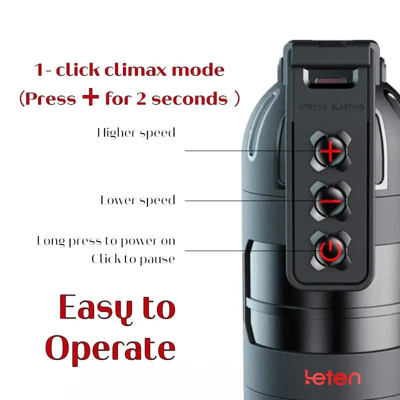 Climax Control – APP Controlled Vibrating Stroker - Frisky Business Adult Sex Toys Shop