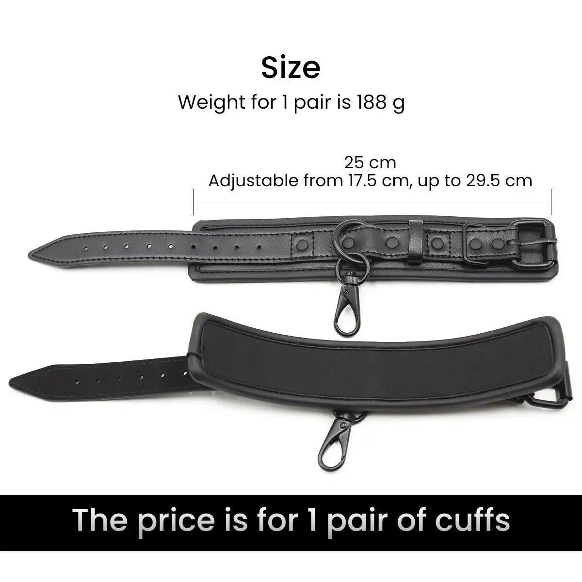 Dominate Me – PU Leather Cuffs - Frisky Business Adult Sex Toys Shop