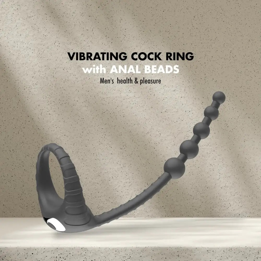 DuoVibe - Vibrating Cock Ring + Anal Beads - Frisky Business Adult Sex Toys Shop