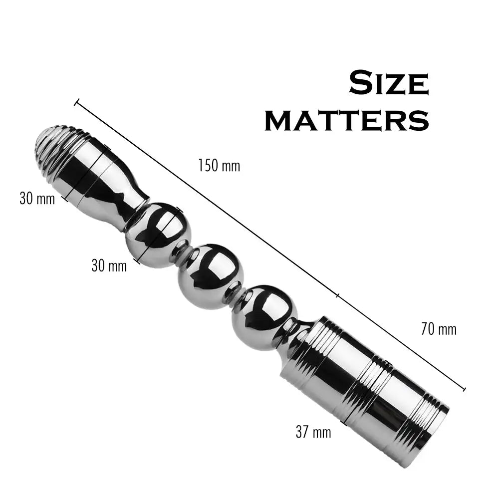 FERRO - Stainless Steel Rechargeable splash proof Vibrator (Silver) - Frisky Business Adult Sex Toys Shop