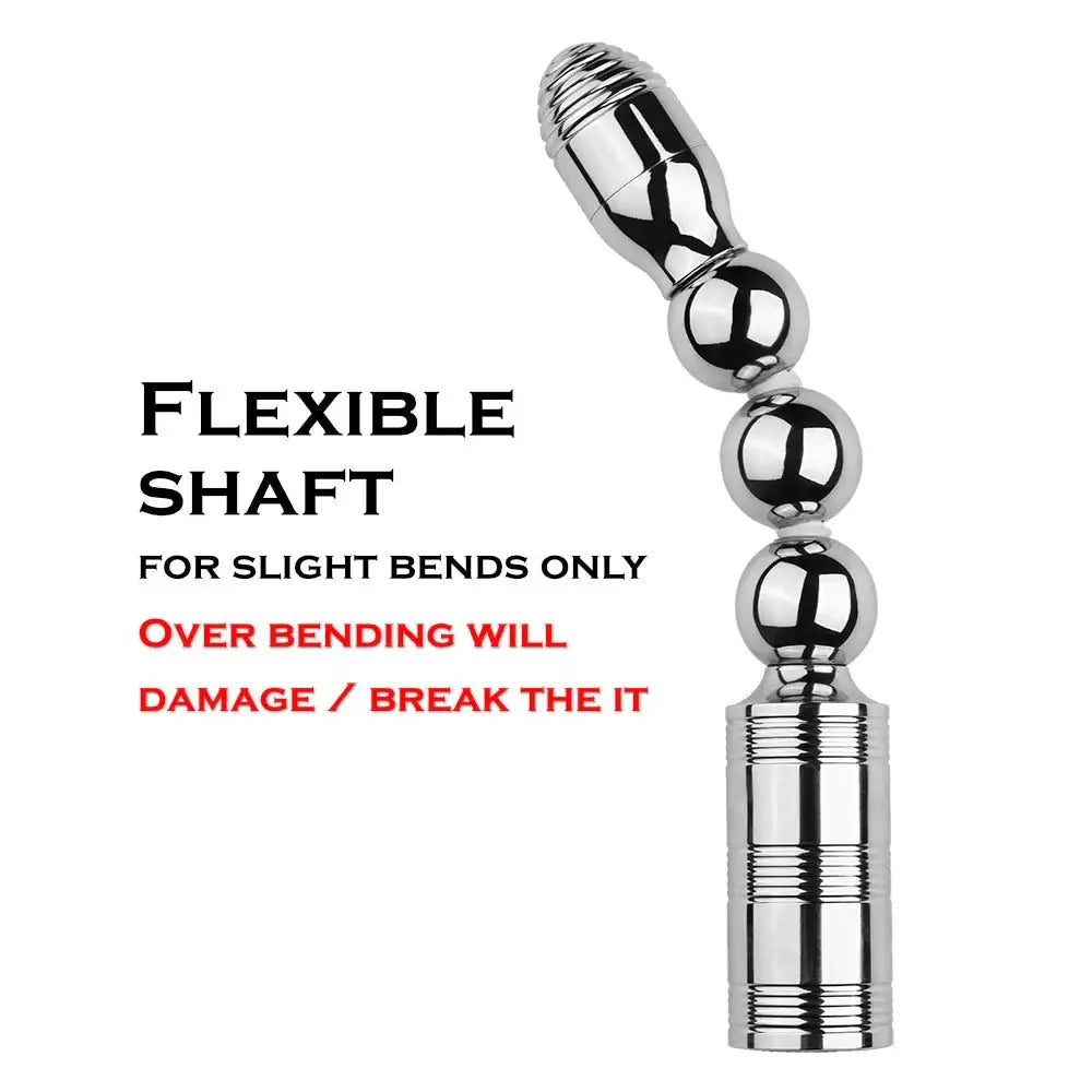 FERRO - Stainless Steel Rechargeable splash proof Vibrator (Silver) - Frisky Business Adult Sex Toys Shop