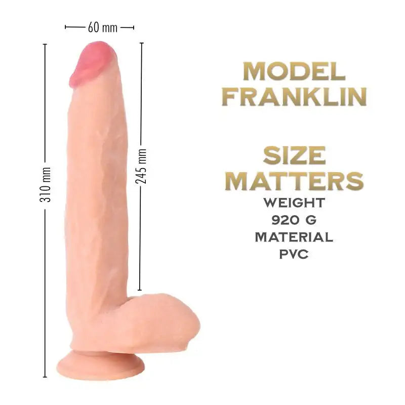 Franklin 31 cm - Prince Series Realistic Suction Cup dildo - Frisky Business Adult Sex Toys Shop