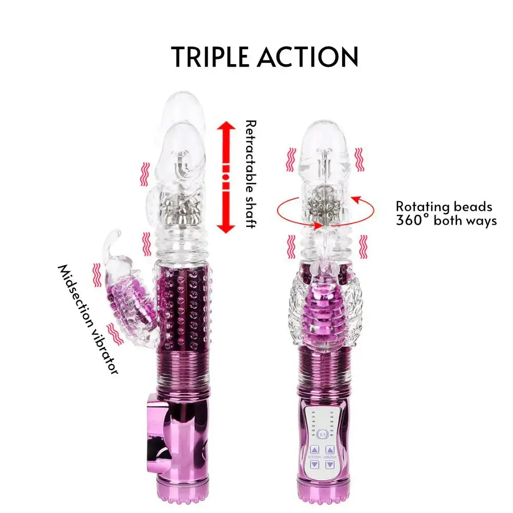 Genie - Triple Action Vibrator - Frisky Business Adult Sex Toys Shop