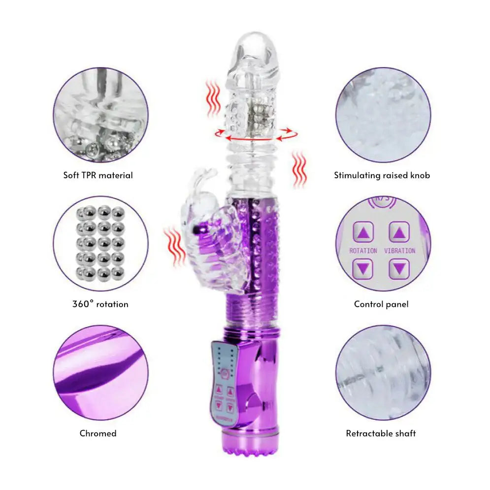 Genie - Triple Action Vibrator - Frisky Business Adult Sex Toys Shop
