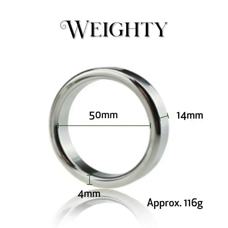 Heavy Stainless Steel Penis Ring - Frisky Business Adult Sex Toys Shop