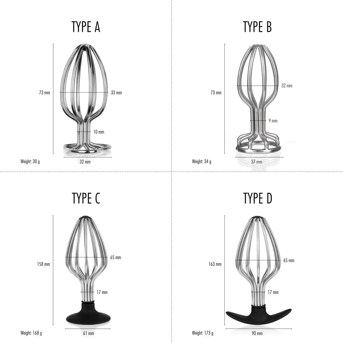 Hollow Stainless Steel Butt Plugs - Frisky Business Adult Sex Toys Shop