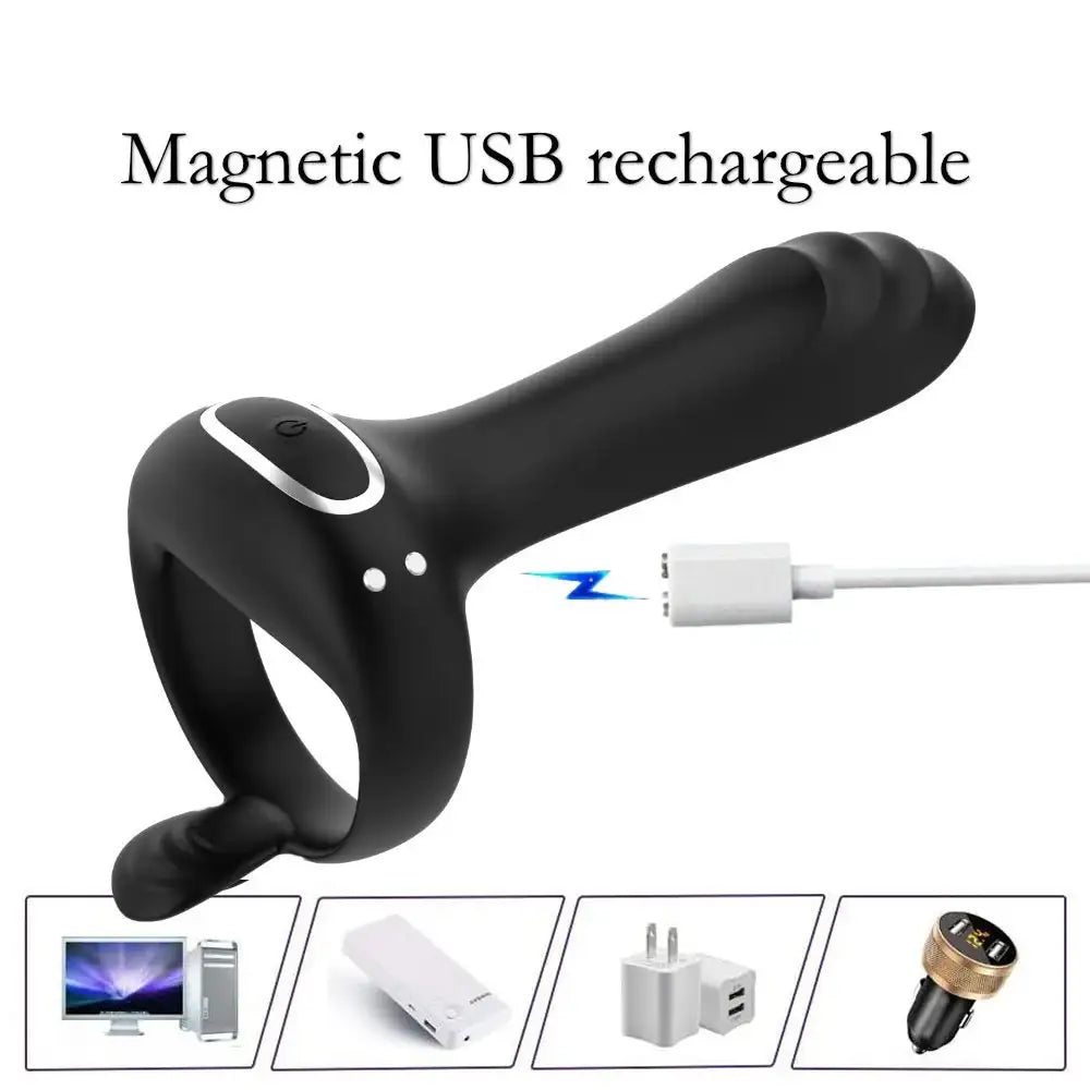 Investigator – Dual Motor Vibrating Penis Ring - Frisky Business Adult Sex Toys Shop