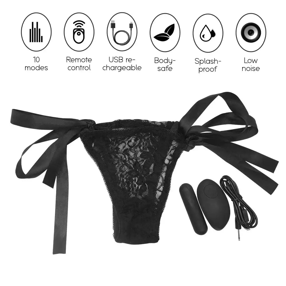 Lace Panty - Bullet Vibrator - Frisky Business Adult Sex Toys Shop