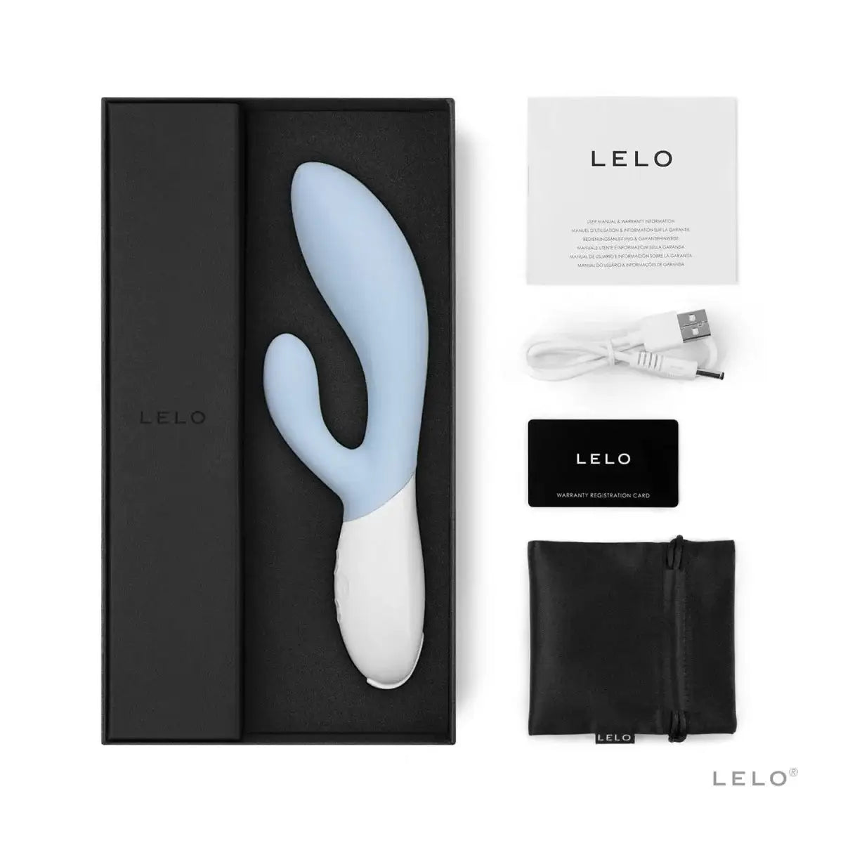LELO Ina 3 Rabbit Vibrator Seafoam stylish ergonomic design dual stimulation soft silicone material modern premium personal massager Singapore
