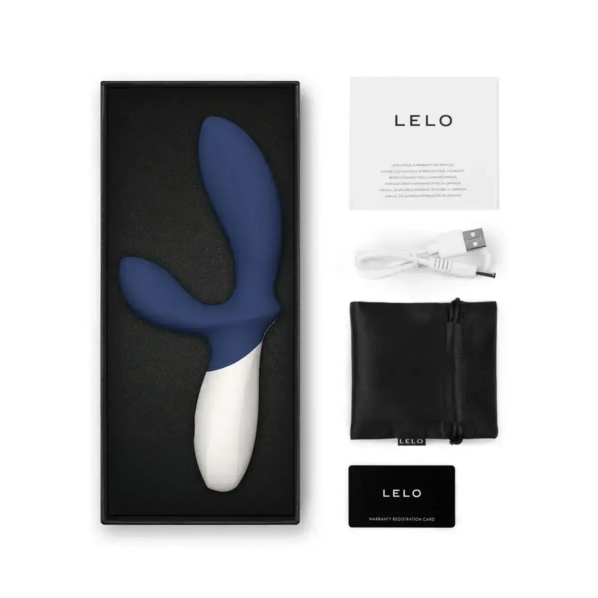 LELO Loki Wave 2 lifestyle personal massager modern design smooth silicone finish ideal for wellness routines base blue Singapore