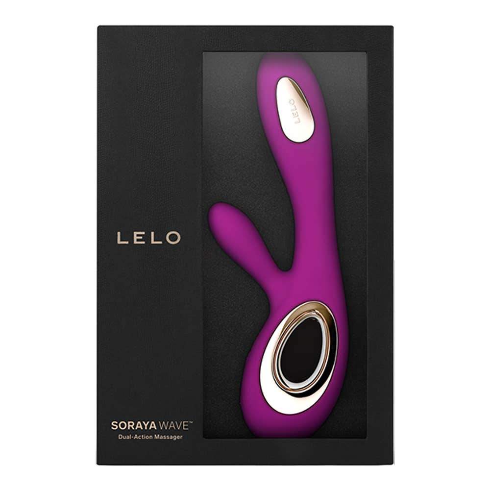 LELO Soraya Wave™ dual action personal massager flexible contour ergonomic fit come-hither tip deep rose Singapore