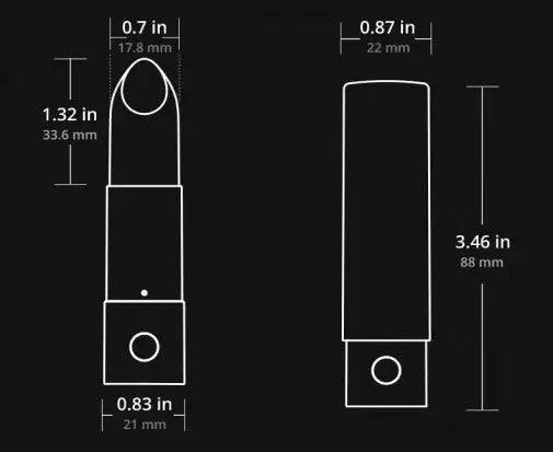 Lovense Exomoon sleek modern lipstick design Bluetooth app controlled compact vibrator Singapore