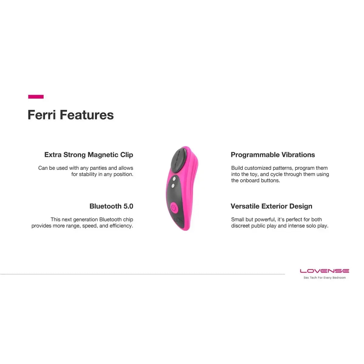 Lovense Ferri Bluetooth connection stable app controlled wearable stimulation device Singapore