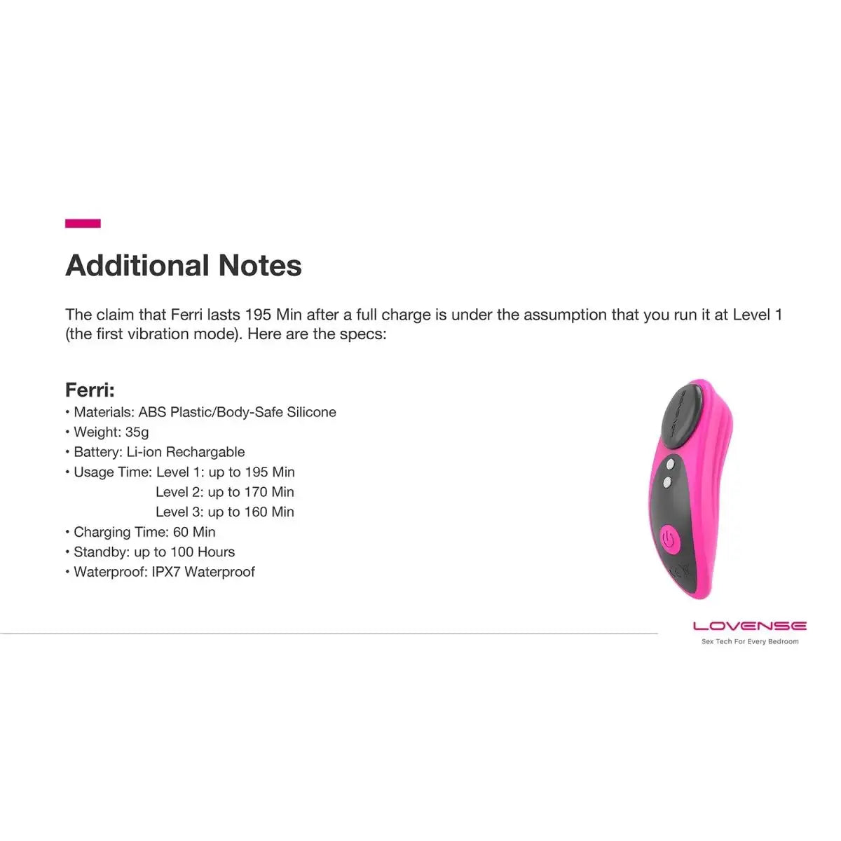 Lovense Ferri powerful vibration motor adjustable intensity Bluetooth controlled device Singapore