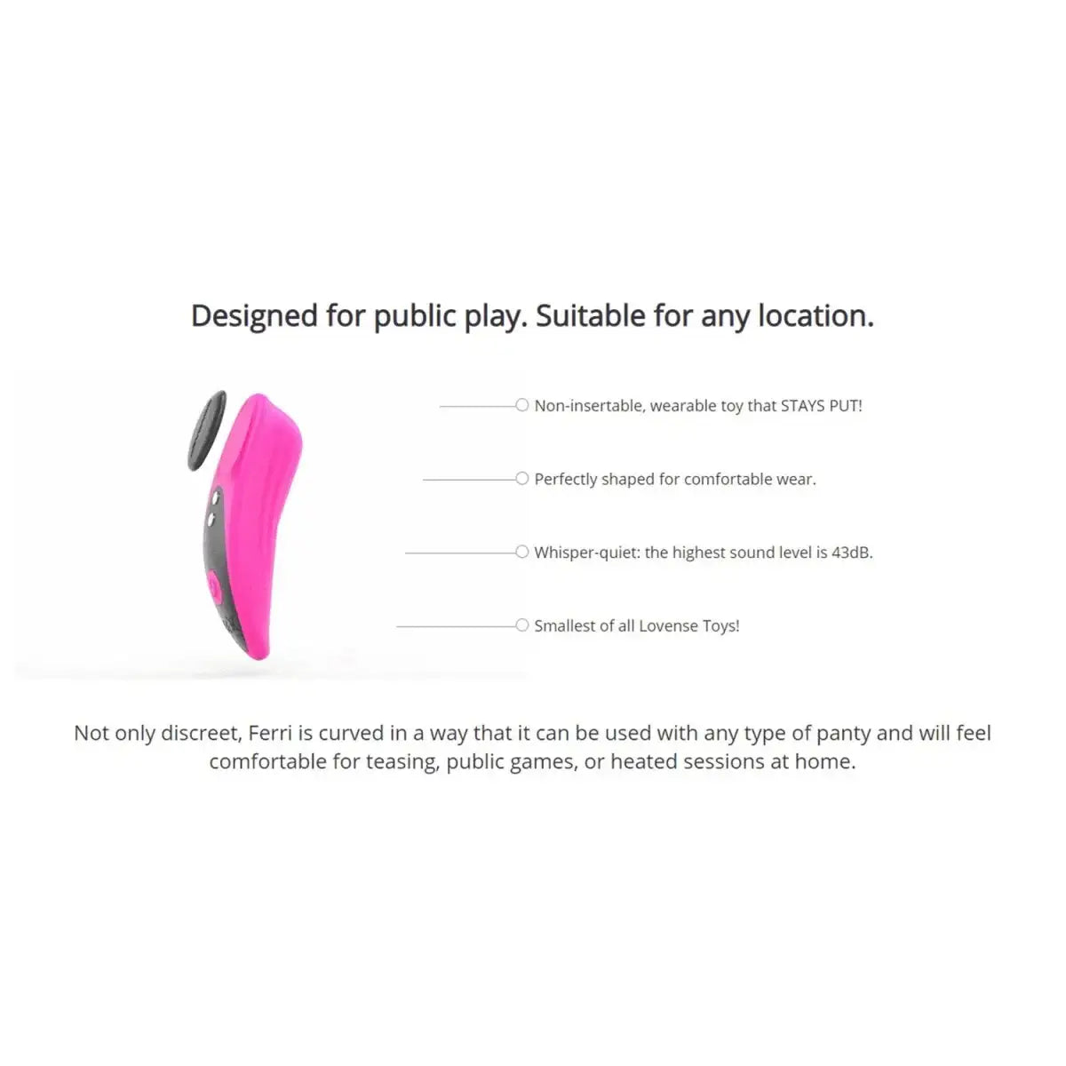 Lovense Ferri magnetic clip secure fit wearable vibrator under clothing discreet Singapore