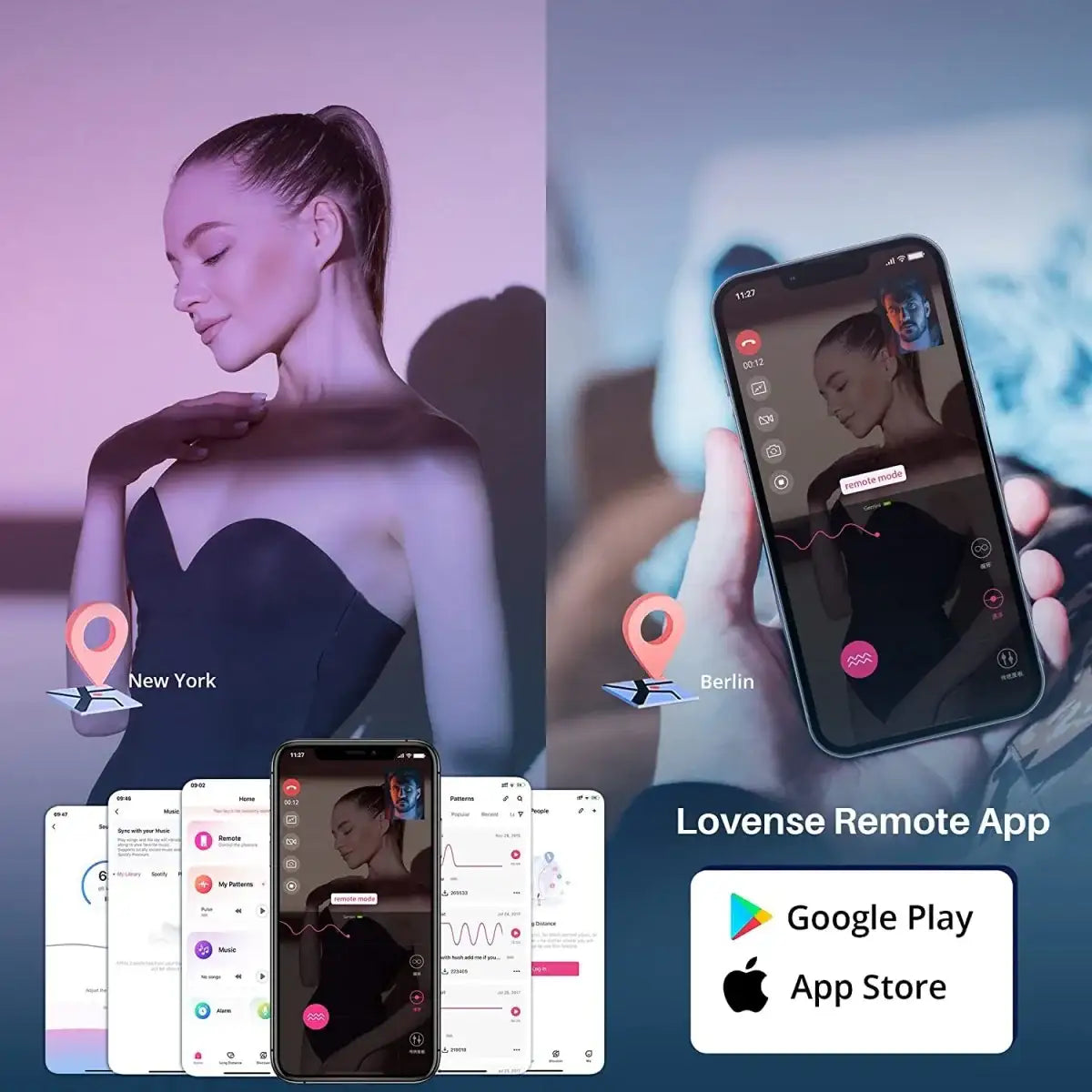 Lovense Gemini adjustable vibration modes customizable intensity wearable stimulation device Singapore