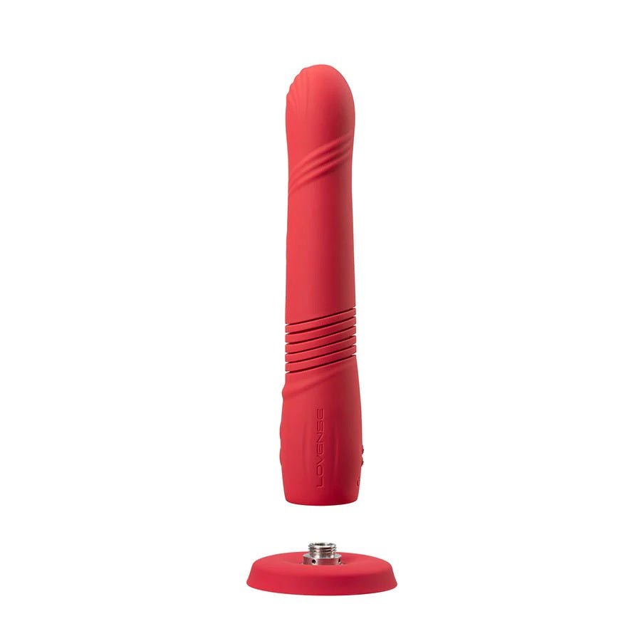 Lovense Gravity App-Controlled, Automatic Thrusting & Vibrating Suction Cup Dildo - FRISKY BUSINESS SG
