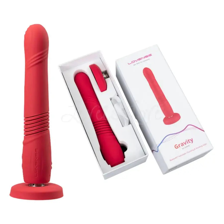 Lovense Gravity rechargeable automatic thrusting dildo magnetic charging waterproof design Singapore