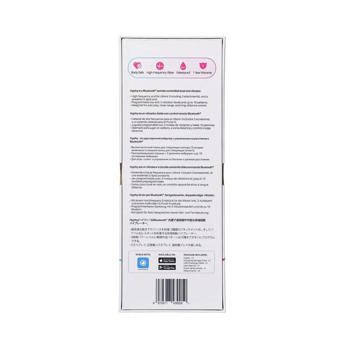 Lovense Hyphy rechargeable dual end vibrator USB charging long battery life Singapore