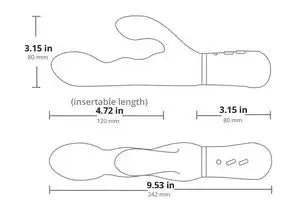 Lovense Nora body safe materials smooth finish premium rotating rabbit vibrator Singapore