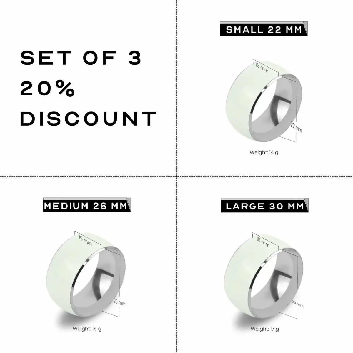 Luminous Stainless Steel Cock Ring - Frisky Business Adult Sex Toys Shop