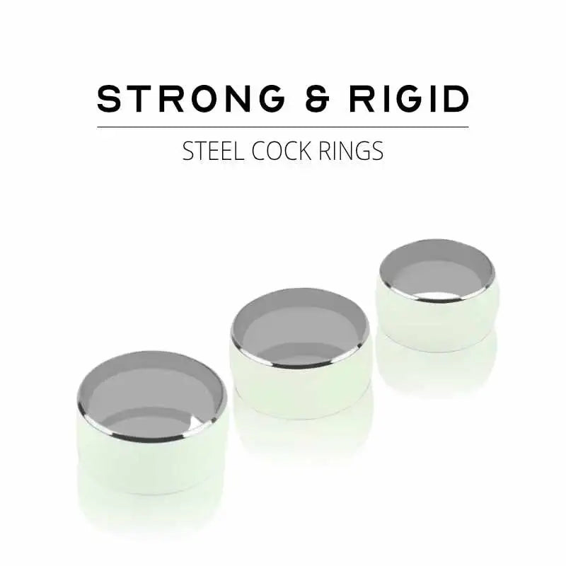 Luminous Stainless Steel Cock Ring - Frisky Business Adult Sex Toys Shop