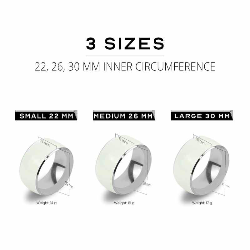 Luminous Stainless Steel Cock Ring - Frisky Business Adult Sex Toys Shop