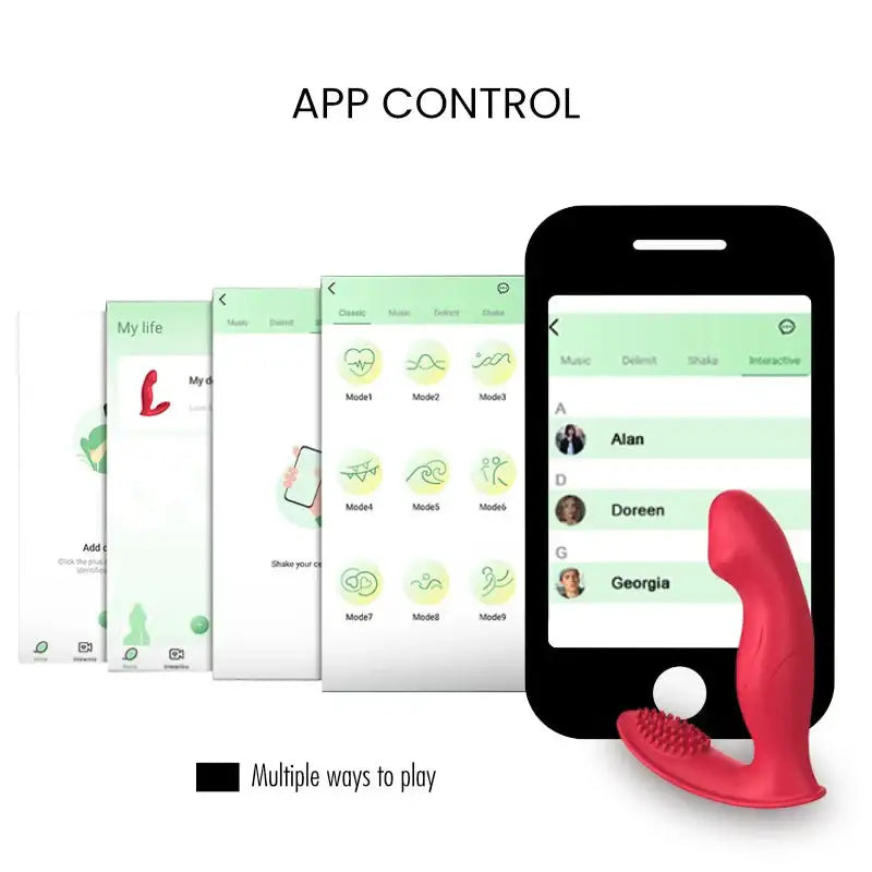 Lynette - Wriggling APP Vibrator - Frisky Business Adult Sex Toys Shop