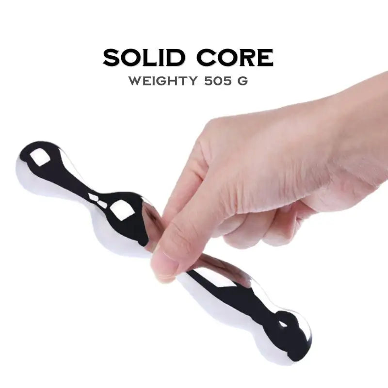 Oscar and Dildo - Stainless Steel Stroker - Frisky Business Adult Sex Toys Shop