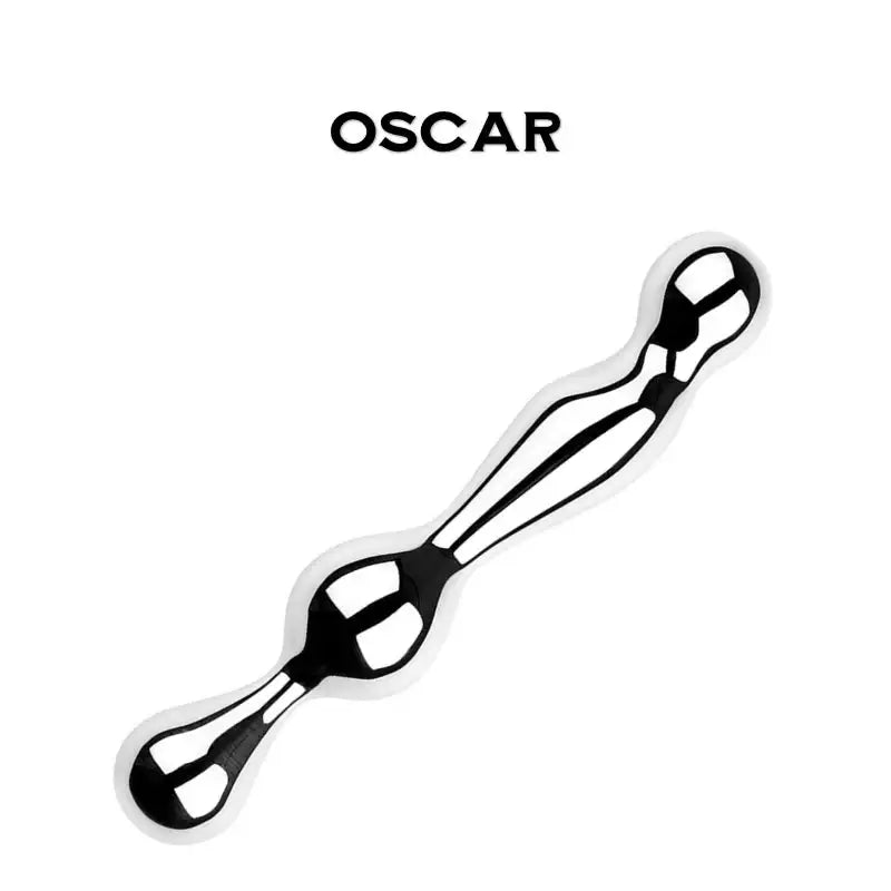 Oscar and Dildo - Stainless Steel Stroker - Frisky Business Adult Sex Toys Shop