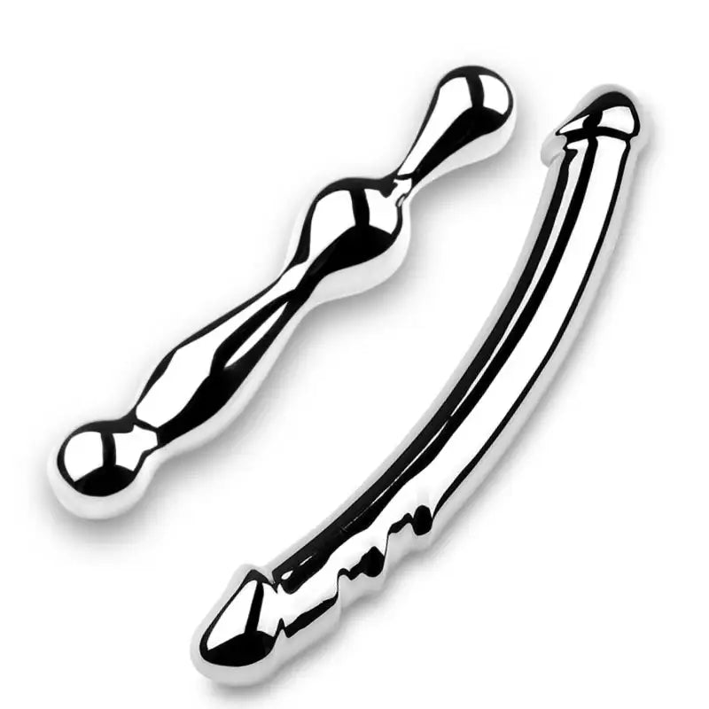 Oscar and Dildo - Stainless Steel Stroker - Frisky Business Adult Sex Toys Shop