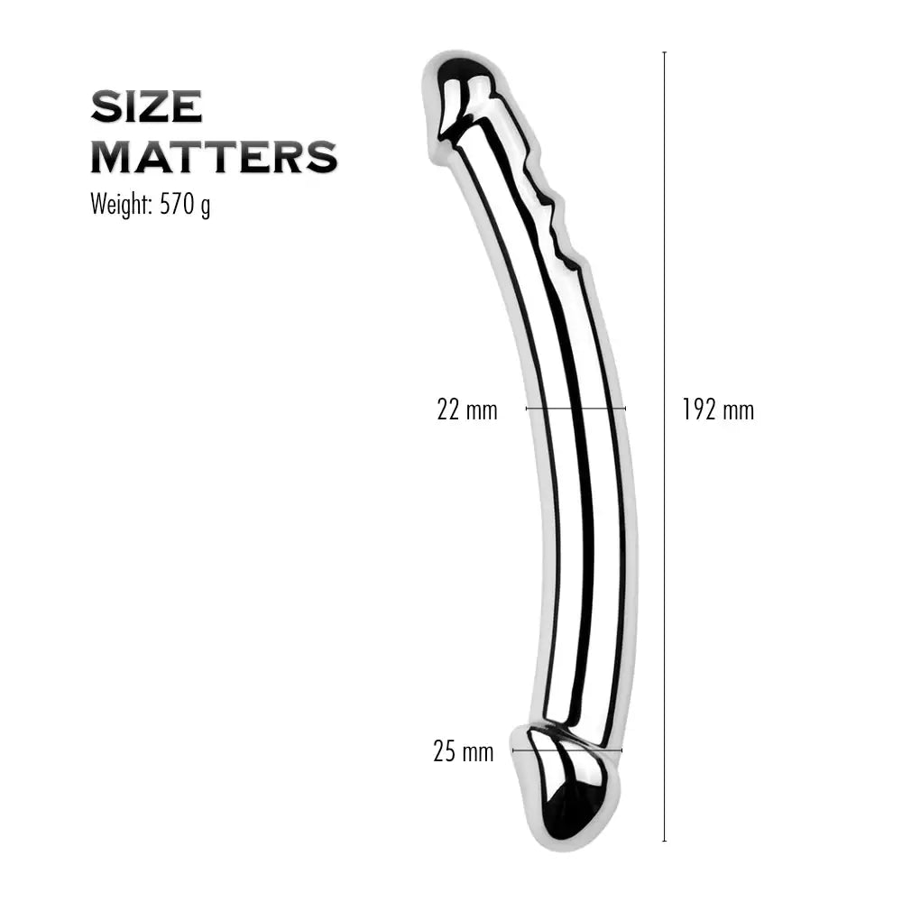 Oscar and Dildo - Stainless Steel Stroker - Frisky Business Adult Sex Toys Shop