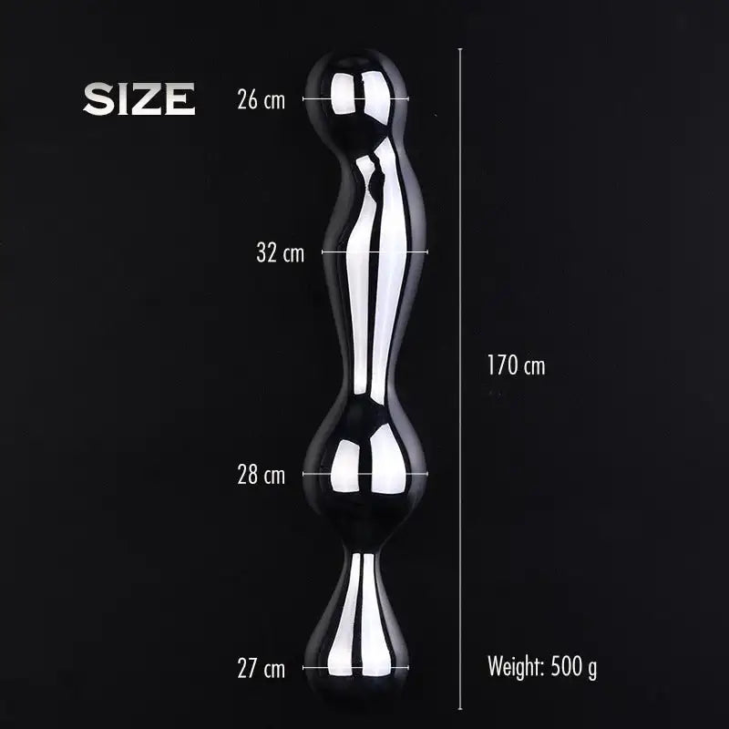 Oscar and Dildo - Stainless Steel Stroker - Frisky Business Adult Sex Toys Shop