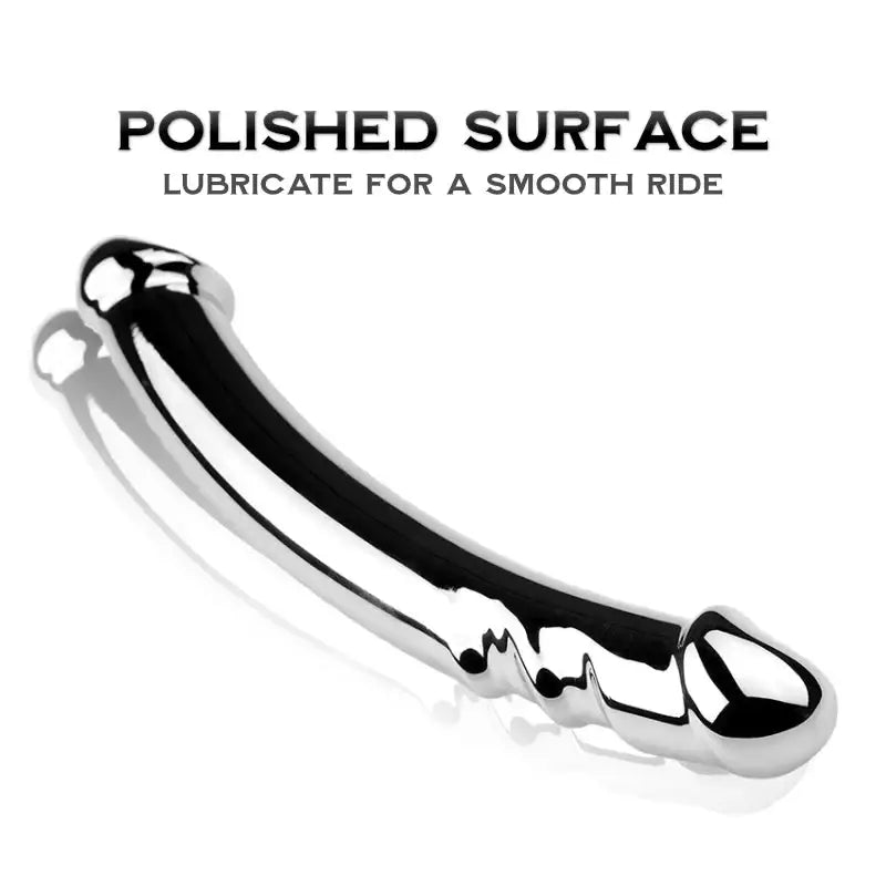 Oscar and Dildo - Stainless Steel Stroker - Frisky Business Adult Sex Toys Shop